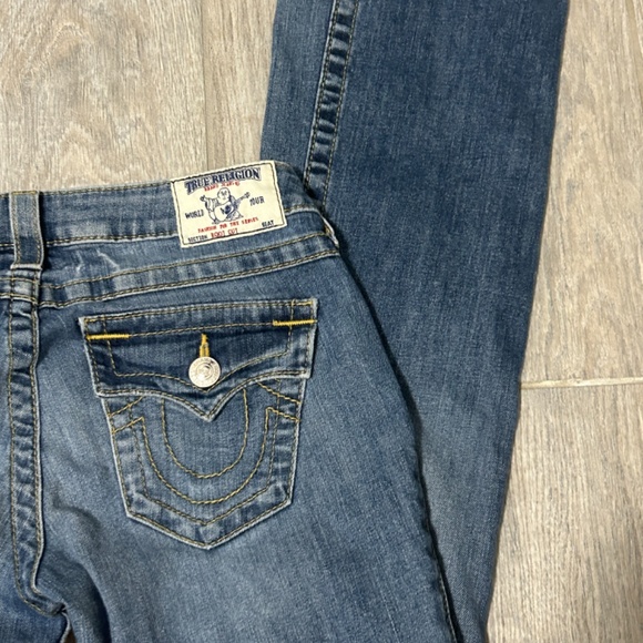 Womn's True Religion World Tour Bootcut Low Rise Jeans - 27 - Picture 10 of 12